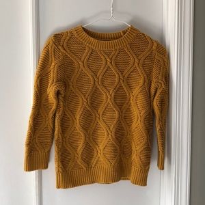 Mustard yellow Old Navy cable knit sweater - XS